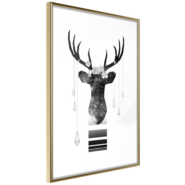 Wall Poster Abstract Antlers - black and white abstract composition with a deer 114310 additionalImage 6