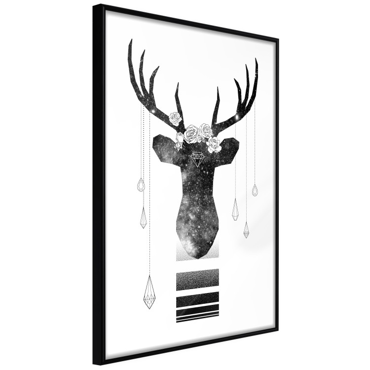 Wall Poster Abstract Antlers - black and white abstract composition with a deer 114310 additionalImage 10