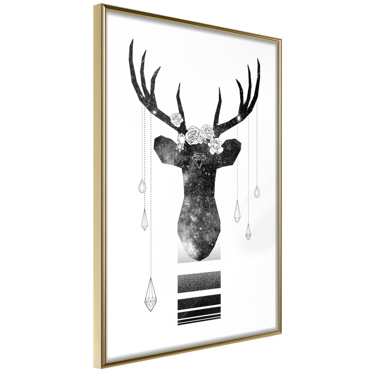 Wall Poster Abstract Antlers - black and white abstract composition with a deer 114310 additionalImage 14