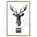 Wall Poster Abstract Antlers - black and white abstract composition with a deer 114310 additionalThumb 20