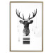 Wall Poster Abstract Antlers - black and white abstract composition with a deer 114310 additionalThumb 14