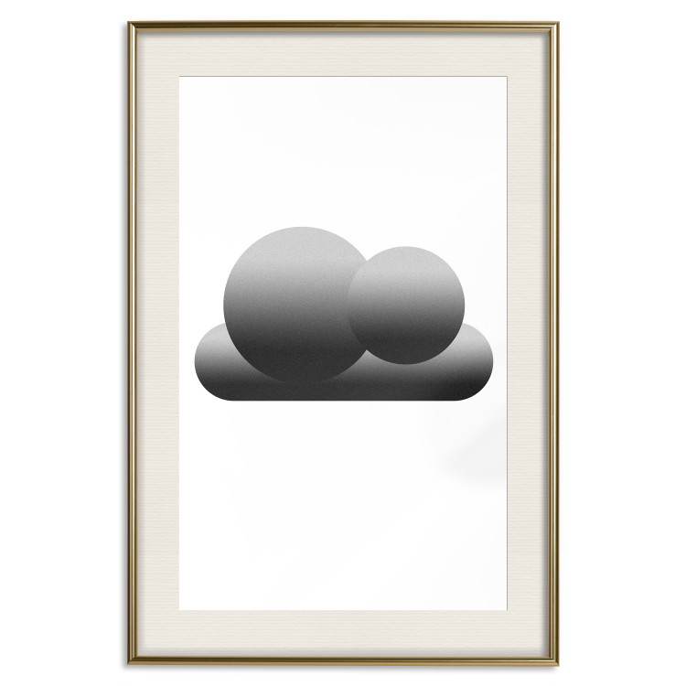 Poster Black Cloud - figures bathed in grays and white background 116610 additionalImage 19