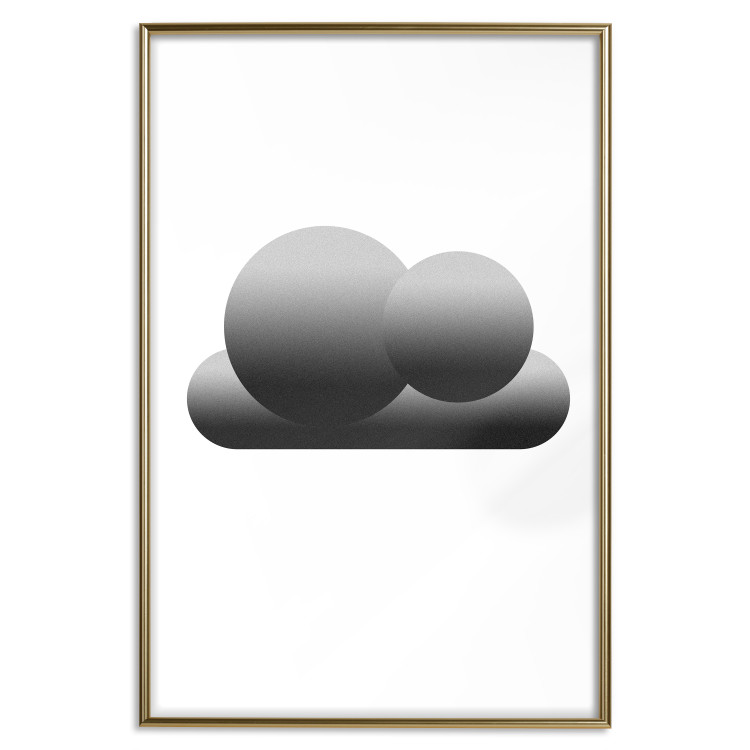 Poster Black Cloud - figures bathed in grays and white background 116610 additionalImage 20