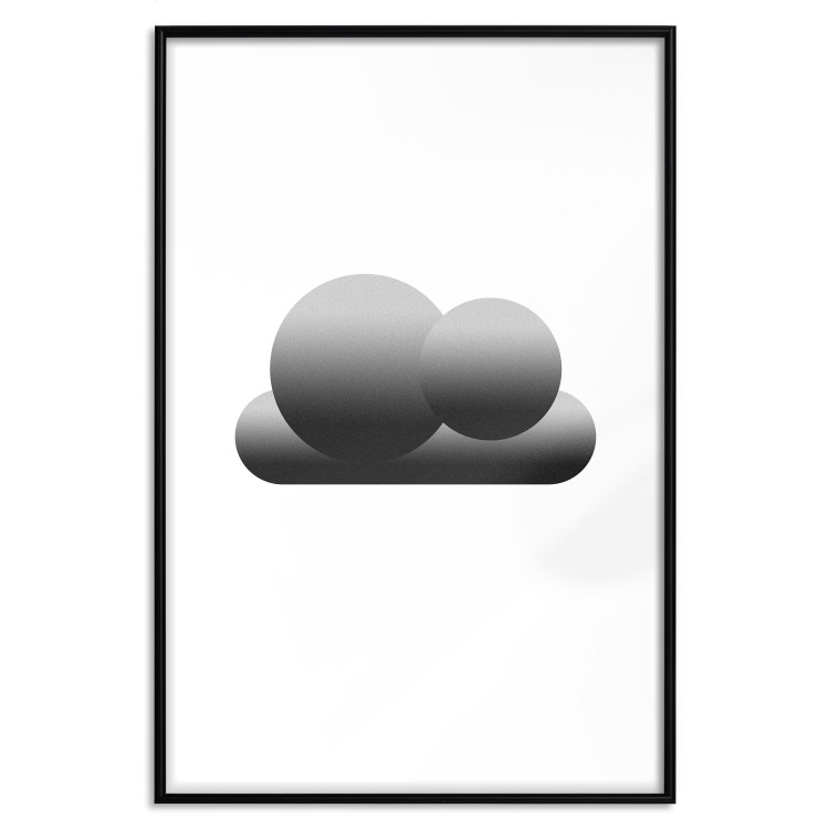 Poster Black Cloud - figures bathed in grays and white background 116610 additionalImage 15