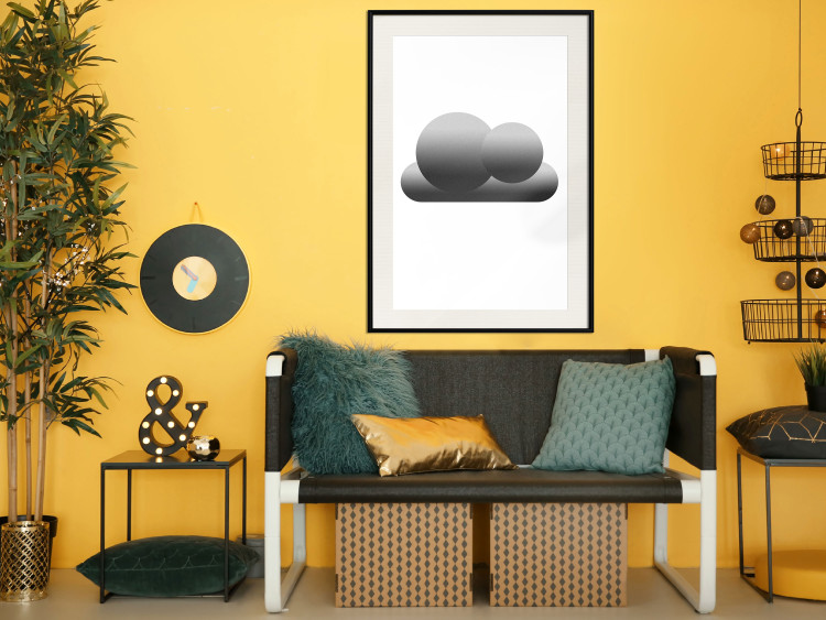 Poster Black Cloud - figures bathed in grays and white background 116610 additionalImage 22