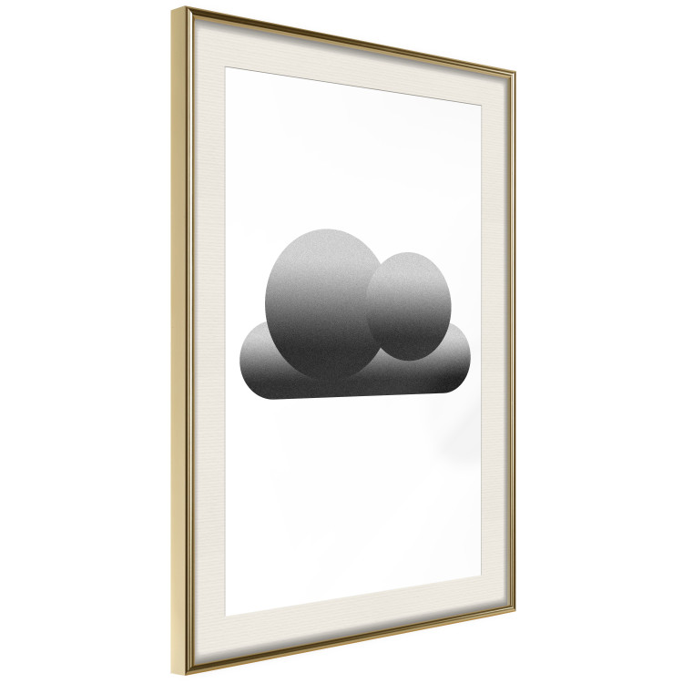 Poster Black Cloud - figures bathed in grays and white background 116610 additionalImage 2