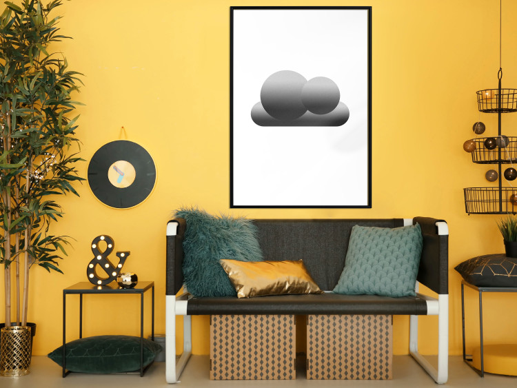 Poster Black Cloud - figures bathed in grays and white background 116610 additionalImage 6
