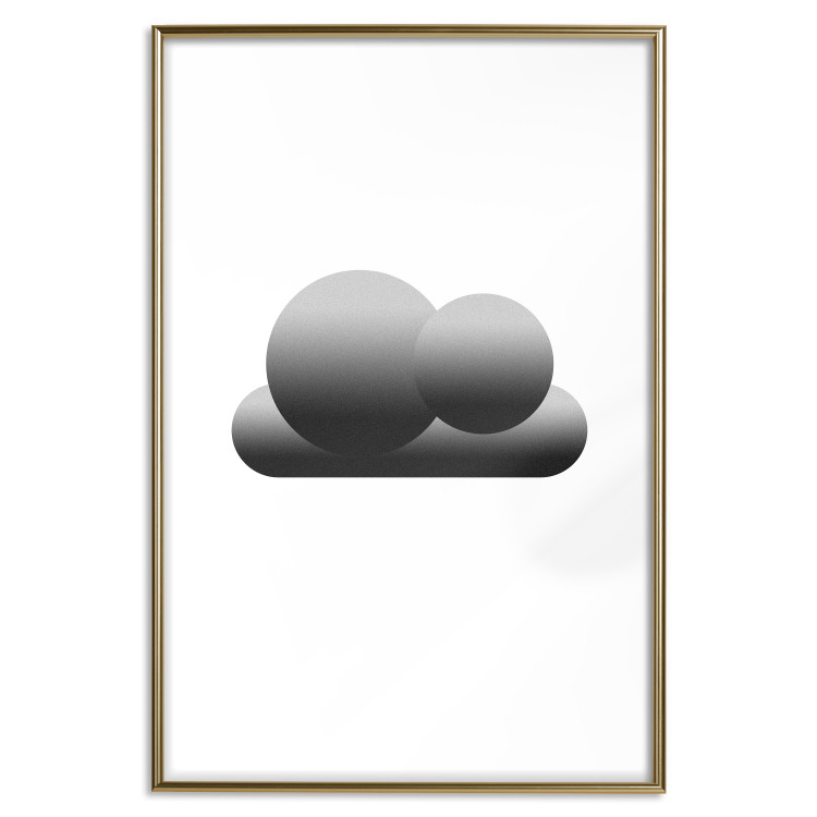 Poster Black Cloud - figures bathed in grays and white background 116610 additionalImage 14