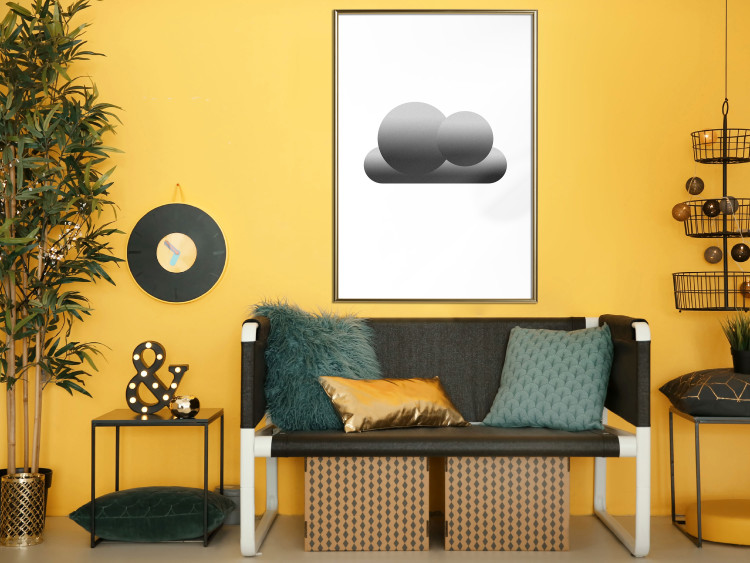 Poster Black Cloud - figures bathed in grays and white background 116610 additionalImage 15