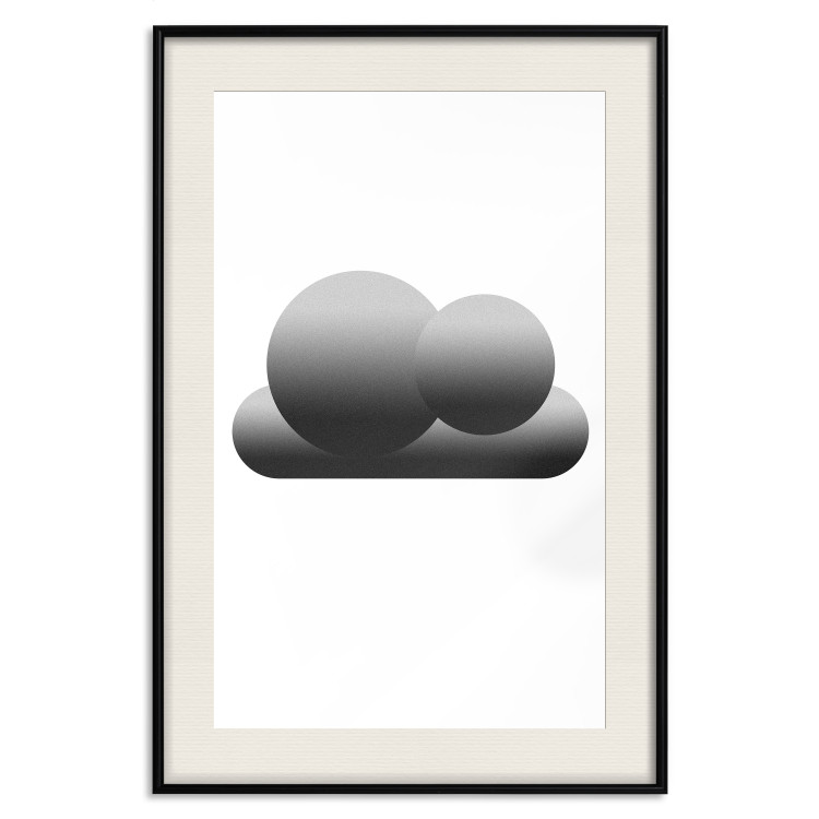 Poster Black Cloud - figures bathed in grays and white background 116610 additionalImage 18
