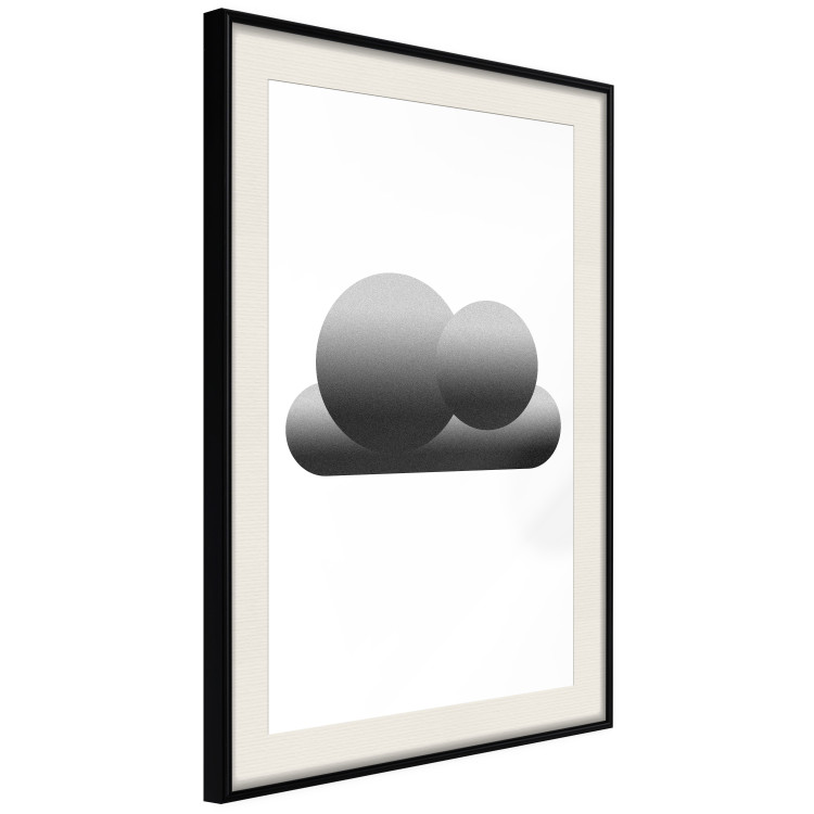 Poster Black Cloud - figures bathed in grays and white background 116610 additionalImage 3