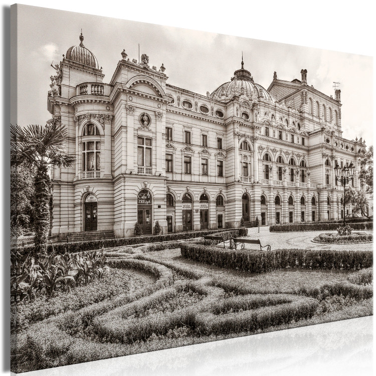 Canvas Art Print Słowacki Theater - a pearl of Krakow architecture in sepia 118110 additionalImage 2