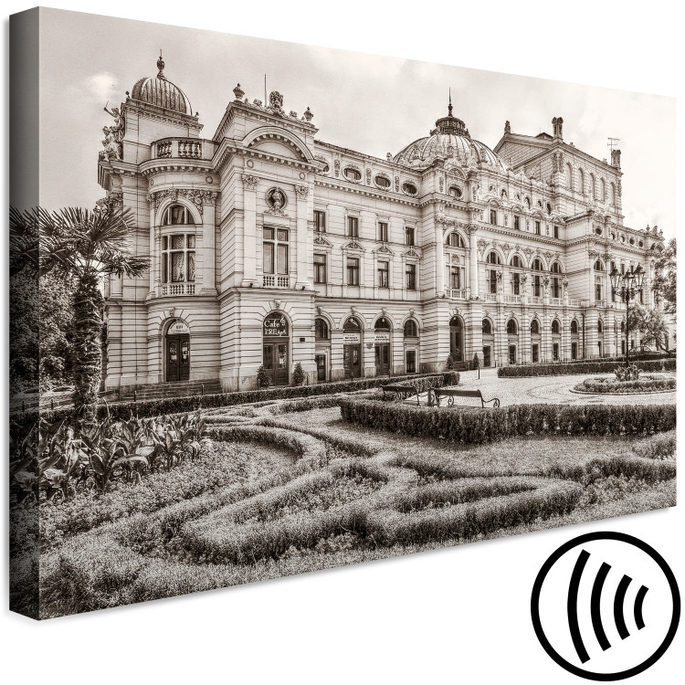 Canvas Art Print Słowacki Theater - a pearl of Krakow architecture in sepia 118110 additionalImage 6