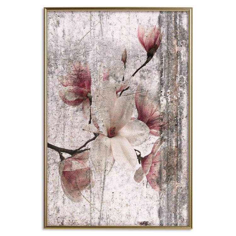 Poster Memorial Magnolia - botanical composition with vintage-style flowers 118610 additionalImage 16