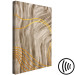 Canvas Art Print Fluctuations - abstract background with waves cut with golden ribbons 119110 additionalThumb 6