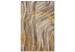 Canvas Art Print Fluctuations - abstract background with waves cut with golden ribbons 119110