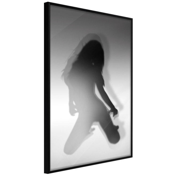 Poster Sensual Dance - black and white composition with a woman with long hair 121910 additionalImage 12