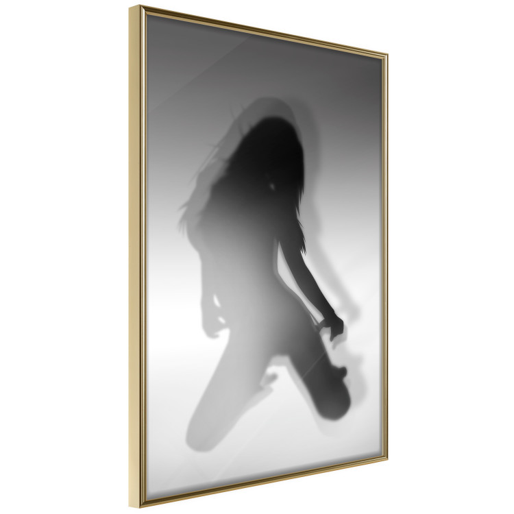 Poster Sensual Dance - black and white composition with a woman with long hair 121910 additionalImage 14