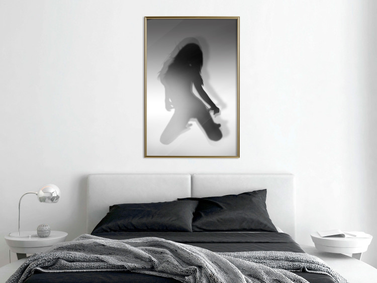 Poster Sensual Dance - black and white composition with a woman with long hair 121910 additionalImage 7