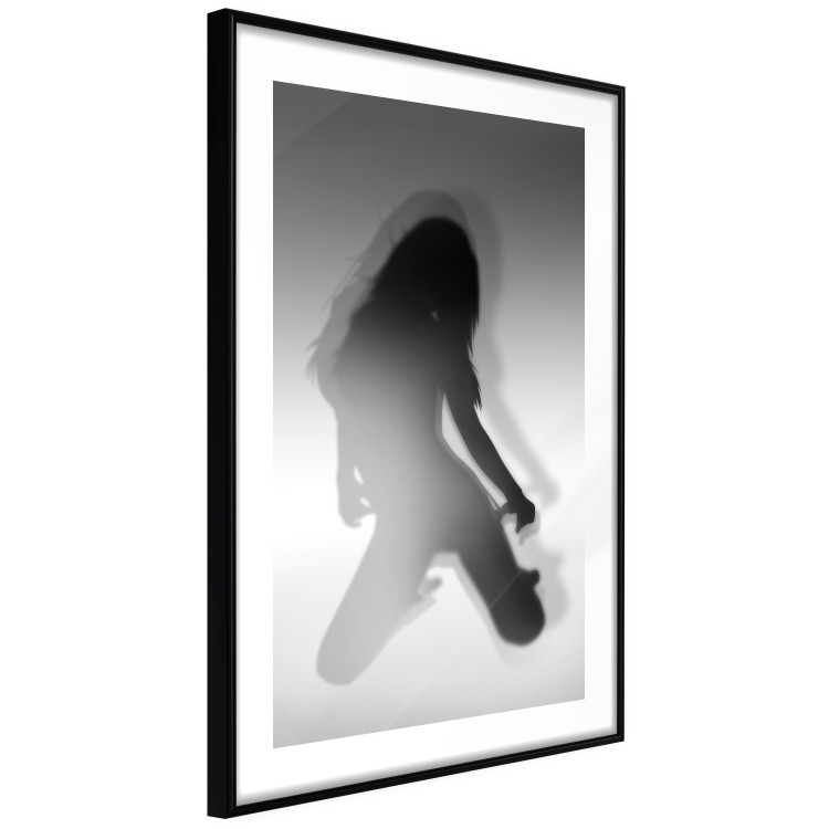 Poster Sensual Dance - black and white composition with a woman with long hair 121910 additionalImage 13