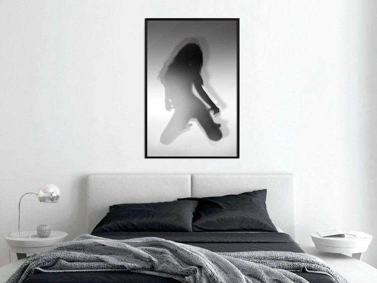 Poster Sensual Dance - black and white composition with a woman with long hair 121910 additionalImage 5