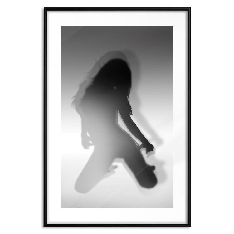 Poster Sensual Dance - black and white composition with a woman with long hair 121910 additionalImage 17