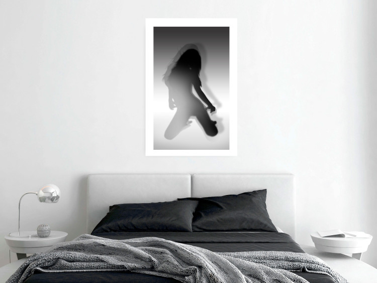 Poster Sensual Dance - black and white composition with a woman with long hair 121910 additionalImage 4