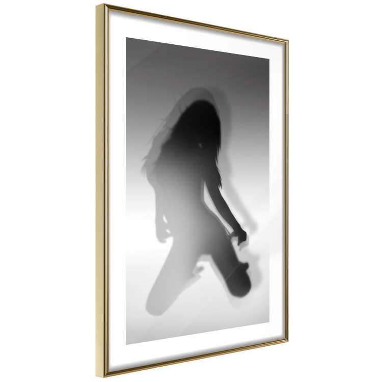 Poster Sensual Dance - black and white composition with a woman with long hair 121910 additionalImage 8