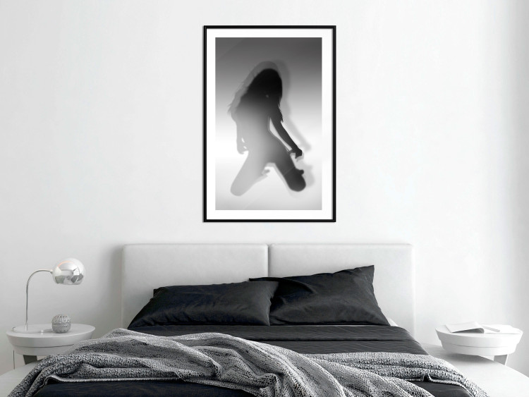 Poster Sensual Dance - black and white composition with a woman with long hair 121910 additionalImage 6