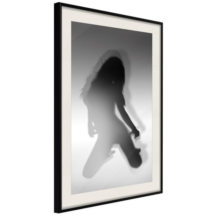 Poster Sensual Dance - black and white composition with a woman with long hair 121910 additionalImage 3