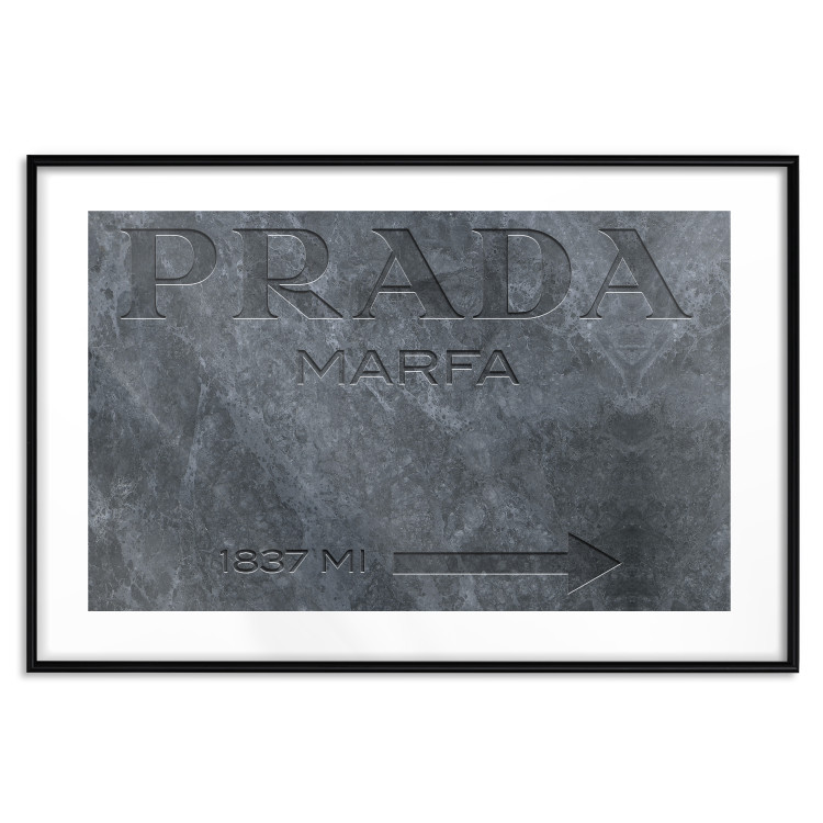 Wall Poster Marble Prada - engraved English brand name on marble texture 122310 additionalImage 15
