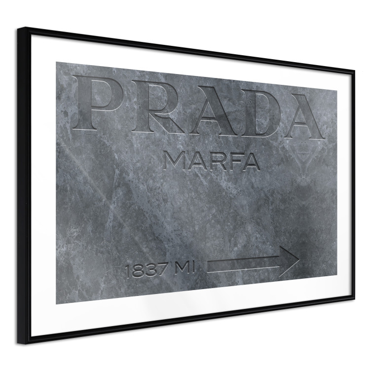 Wall Poster Marble Prada - engraved English brand name on marble texture 122310 additionalImage 11