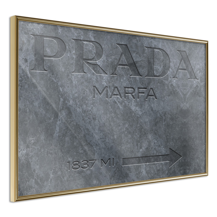 Wall Poster Marble Prada - engraved English brand name on marble texture 122310 additionalImage 12
