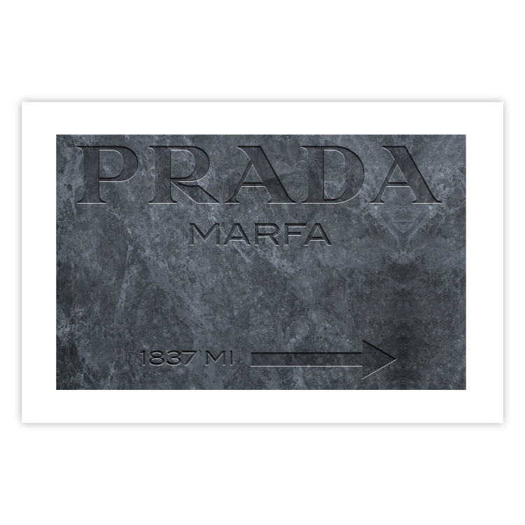 Wall Poster Marble Prada - engraved English brand name on marble texture 122310 additionalImage 19