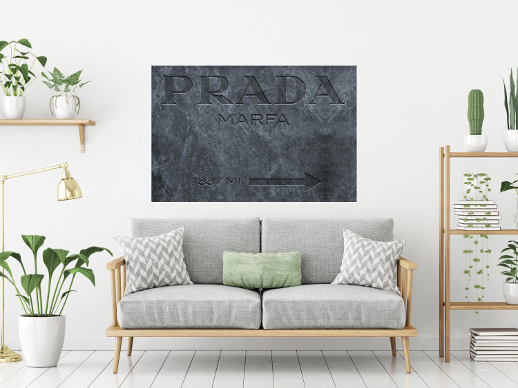 Wall Poster Marble Prada - engraved English brand name on marble texture 122310 additionalImage 17