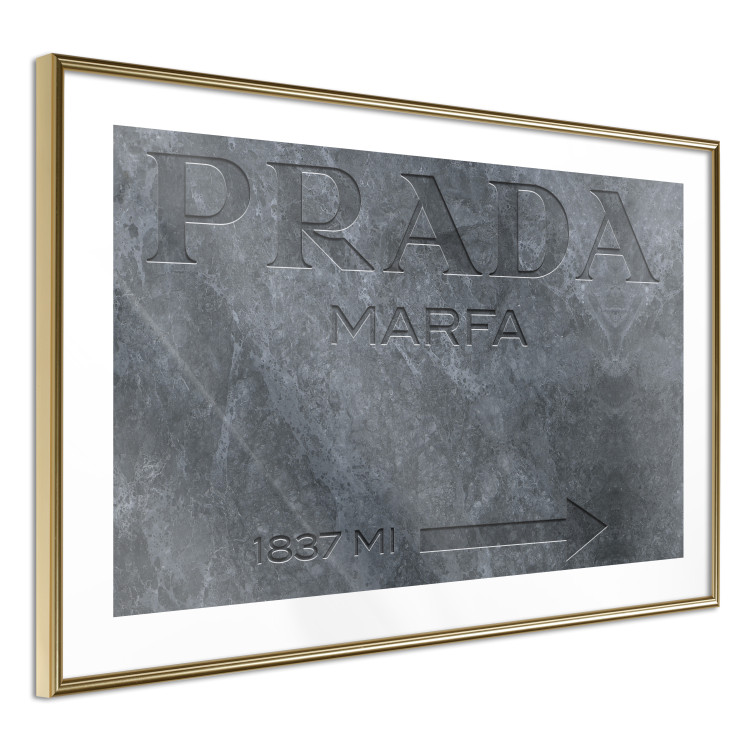 Wall Poster Marble Prada - engraved English brand name on marble texture 122310 additionalImage 6