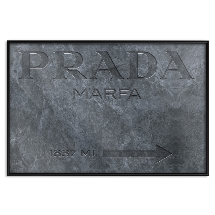 Wall Poster Marble Prada - engraved English brand name on marble texture 122310 additionalImage 18