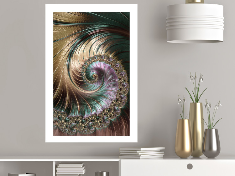 Wall Poster Fractal Vortex - colorful abstract pattern of ornaments in a vortex form 122610 additionalImage 7