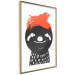 Poster Crazy Sloth - funny gray animal with orange hair 122910 additionalThumb 14