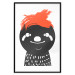 Poster Crazy Sloth - funny gray animal with orange hair 122910 additionalThumb 24