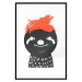 Poster Crazy Sloth - funny gray animal with orange hair 122910 additionalThumb 17