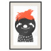 Poster Crazy Sloth - funny gray animal with orange hair 122910 additionalThumb 18