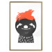 Poster Crazy Sloth - funny gray animal with orange hair 122910 additionalThumb 16