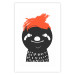 Poster Crazy Sloth - funny gray animal with orange hair 122910 additionalThumb 25