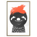 Poster Crazy Sloth - funny gray animal with orange hair 122910 additionalThumb 20