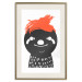 Poster Crazy Sloth - funny gray animal with orange hair 122910 additionalThumb 19