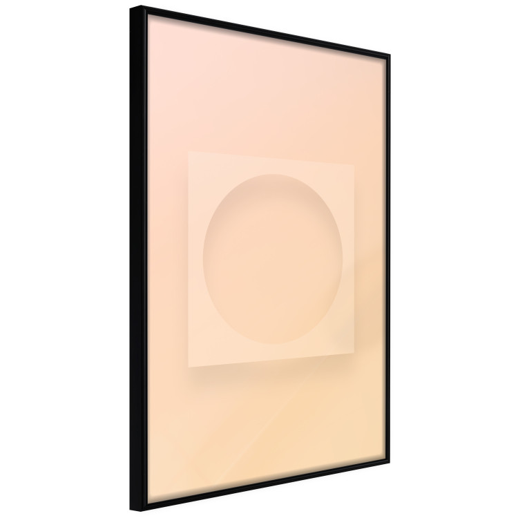 Poster Circle in Square - geometric shapes on pastel orange background 123810 additionalImage 10