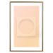 Poster Circle in Square - geometric shapes on pastel orange background 123810 additionalThumb 14