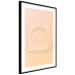 Poster Circle in Square - geometric shapes on pastel orange background 123810 additionalThumb 13