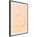 Poster Circle in Square - geometric shapes on pastel orange background 123810 additionalThumb 3